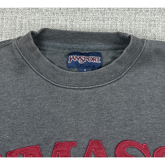 UMass Sweatshirt Mens Medium JanSport 1863 Gray Crewneck Pullover College Soft - Picture 6 of 12